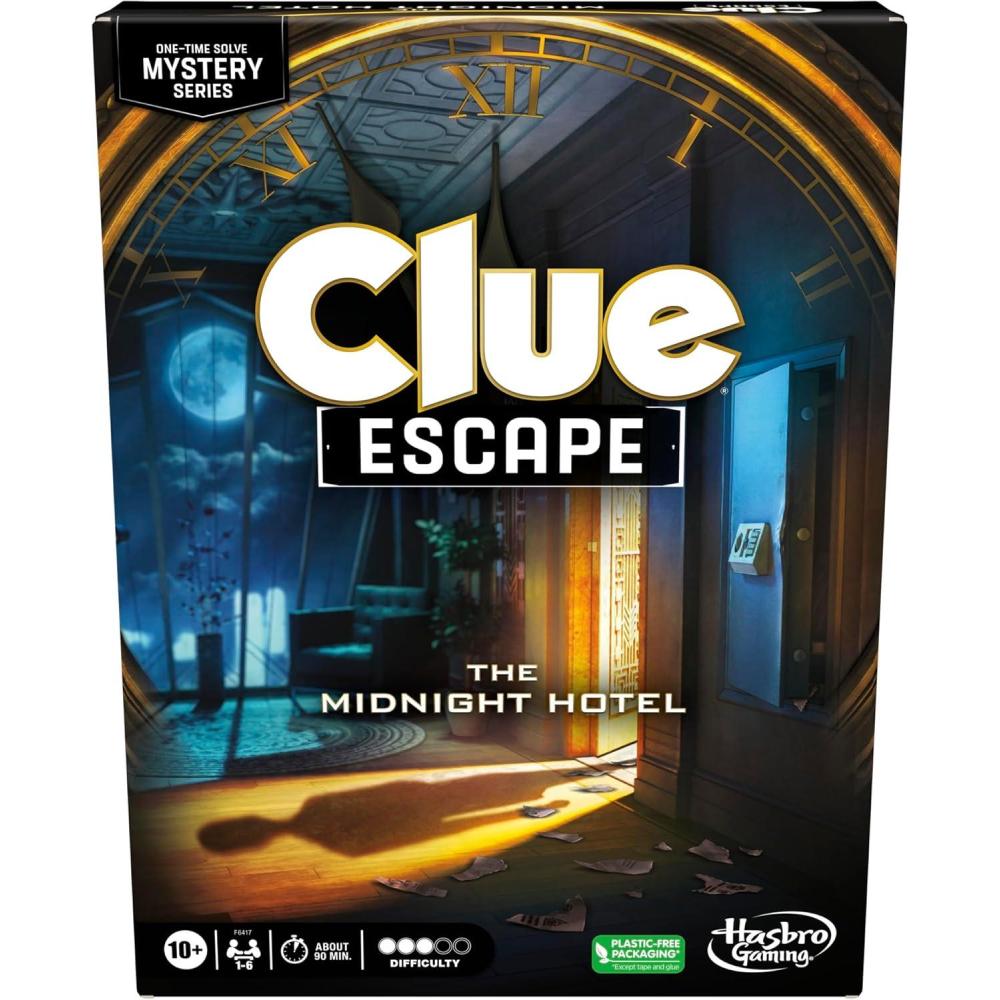 imageClue Escape The Illusionists Club Board Game Escape Room Family Game 1Time Solve Mystery Ages 10 16 Players Difficulty 4 90120 Mins Amazon ExclusiveThe Midnight Hotel