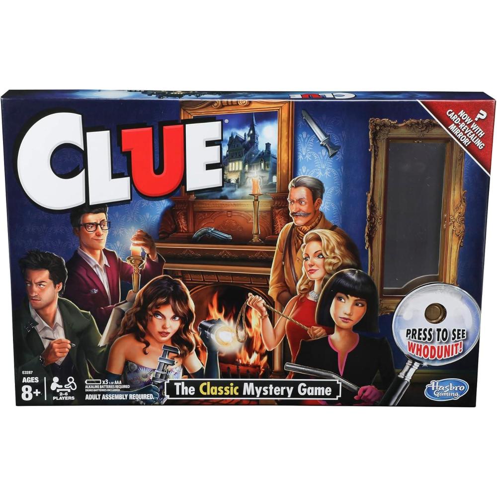 imageHasbro Gaming Clue Game Mystery Board Game 26 Players 8 Years Amazon Exclusivestandart