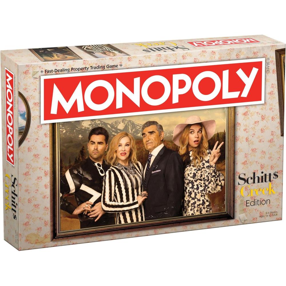 imageMonopoly Schitts Creek Game Tokens Include Bebe Crow Patricks Guitar Rosebud Motel Key ampamp More Officially Licensed and Collectible Monopoly Game Based on Award Winning Series Schitts Creek