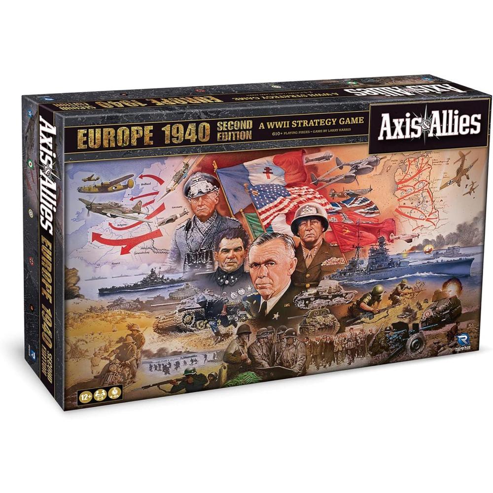 imageRenegade Game Studios Axis ampamp Allies 1940 Europe Second Edition WWII War Miniatures Strategy Board GameUpadtes Edition for 2 to 5 Players Ages 12 and up Plays in Around 6 Hours