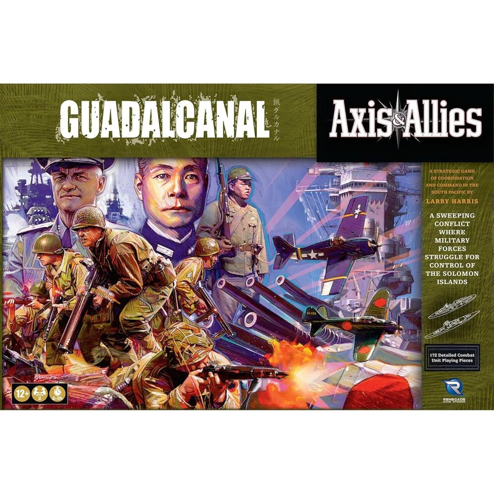 imageRenegade Game Studios Axis ampamp Allies Guadalcanal Strategy Board Game for 2 Players Ages 12 12080 Min