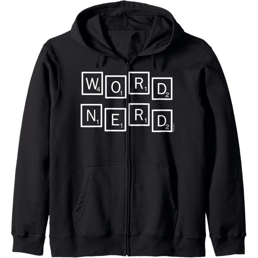 imageScrabble Word Nerd Tiles Zip HoodieBlack
