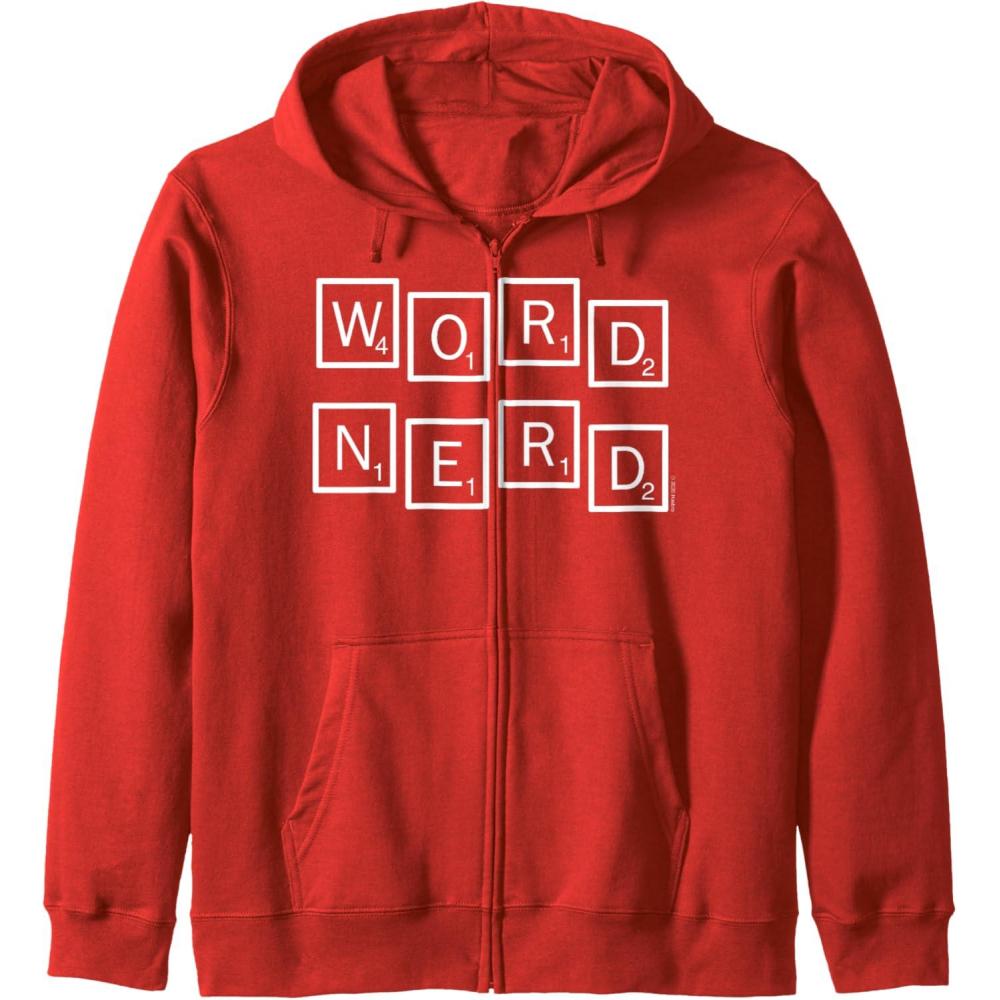 imageScrabble Word Nerd Tiles Zip HoodieRed