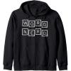 Scrabble Word Nerd Tiles Zip Hoodie(Black)