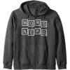 Scrabble Word Nerd Tiles Zip Hoodie(Dark Heather Grey)