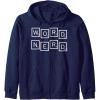 Scrabble Word Nerd Tiles Zip Hoodie(Navy Blue)