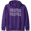 Scrabble Word Nerd Tiles Zip Hoodie(Purple)