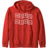 Scrabble Word Nerd Tiles Zip Hoodie(Red)