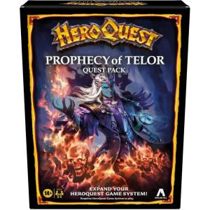 Avalon Hill HeroQuest Prophecy of Telor Quest Pack, Requires HeroQuest Game System to Play, Dungeon Crawler Games, Ages 14+, 2-5 Players, Strategy Games(Thematic)