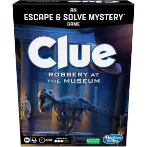 Clue Escape: The Illusionist’s Club Board Game | Escape Room Family Game | 1-Time Solve Mystery | Ages 10+ | 1-6 Players | Difficulty 4 | 90-120 Mins. (Amazon Exclusive)(Robbery at the Museum)