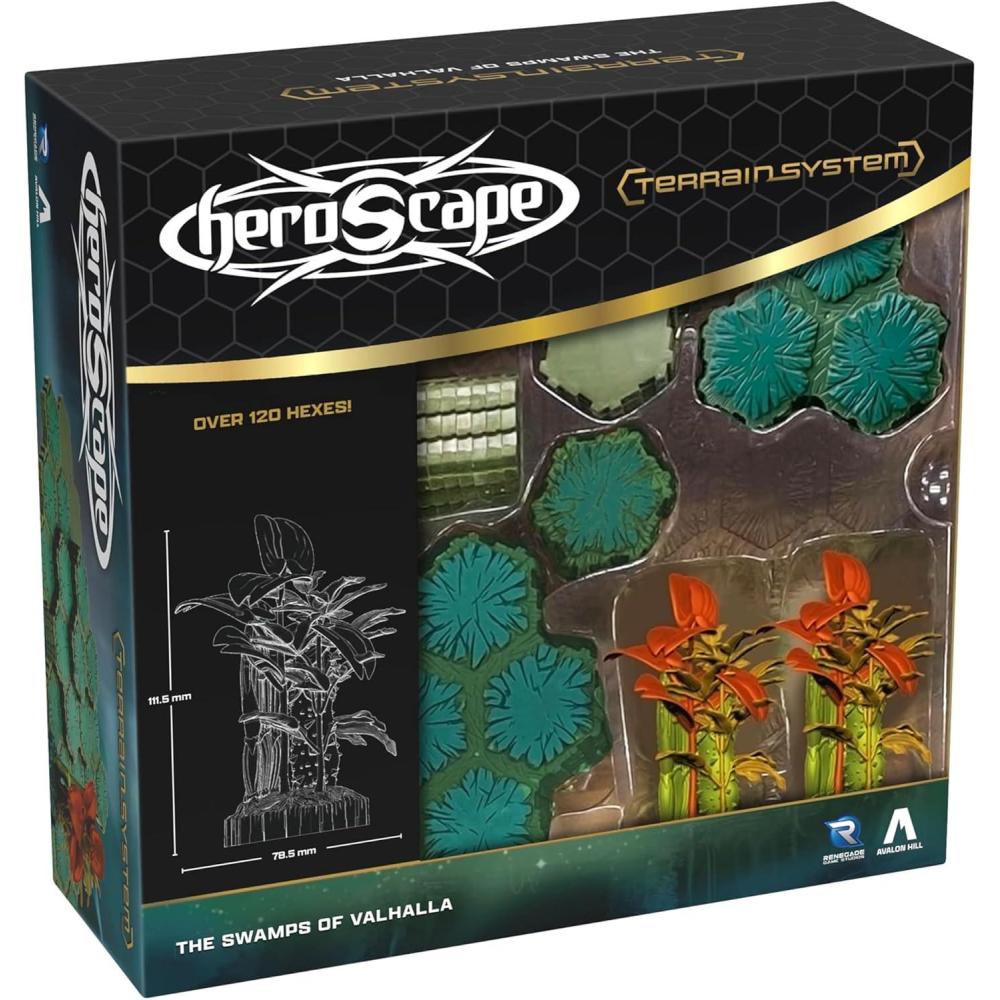 imageRenegade Games Heroscape The Swamps of Valhalla Terrain System Expansion 39pcs HexTile Terrain Pieces Swamp Underbrush Landscape Miniatures