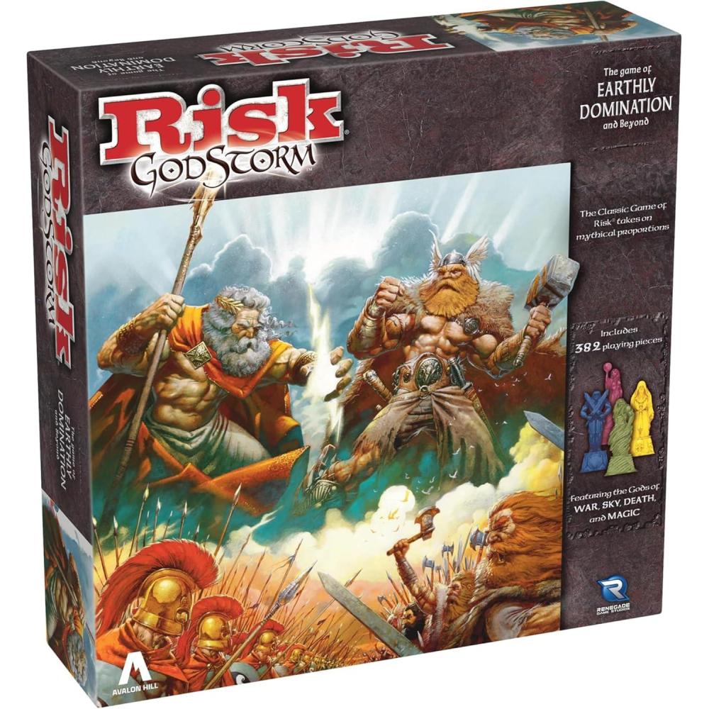 imageRenegade Game Studios Risk Godstorm Command 5 Ancient Cultures War Strategy Board Game Rules for Godstorm ampamp Classic Risk Ages 10 25 Players