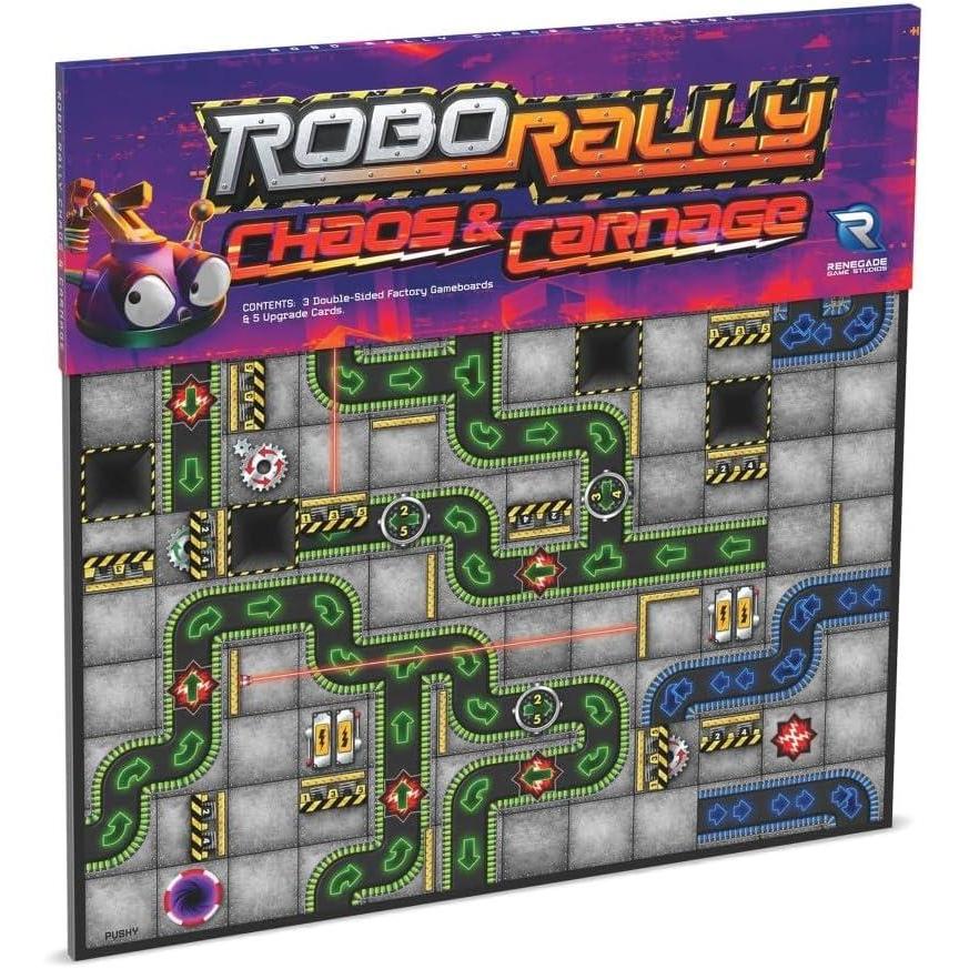 imageRenegade Game Studios Robo Rally Master Builder Expansion Strategy Programmed Movement Board Game New Grids Ages 12 26 Players 4590 MinChaos Carnage