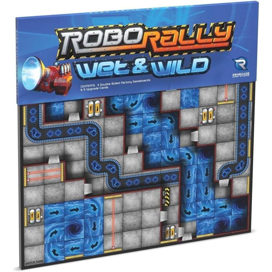 imageRenegade Game Studios Robo Rally Master Builder Expansion Strategy Programmed Movement Board Game New Grids Ages 12 26 Players 4590 MinWet Wild