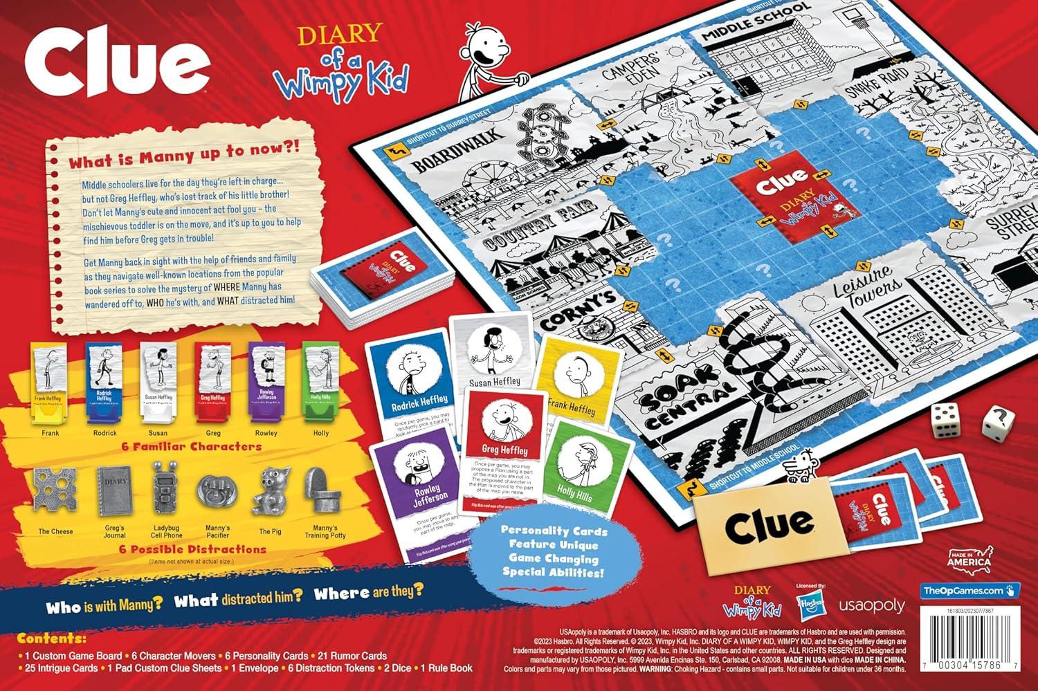 imageCLUE Diary of a Wimpy Kid Solve The Mystery in This OfficiallyLicensed Collectible Clue Game Featuring Characters ampamp Locations from The Popular Book Series Diary of a Wimpy Kid