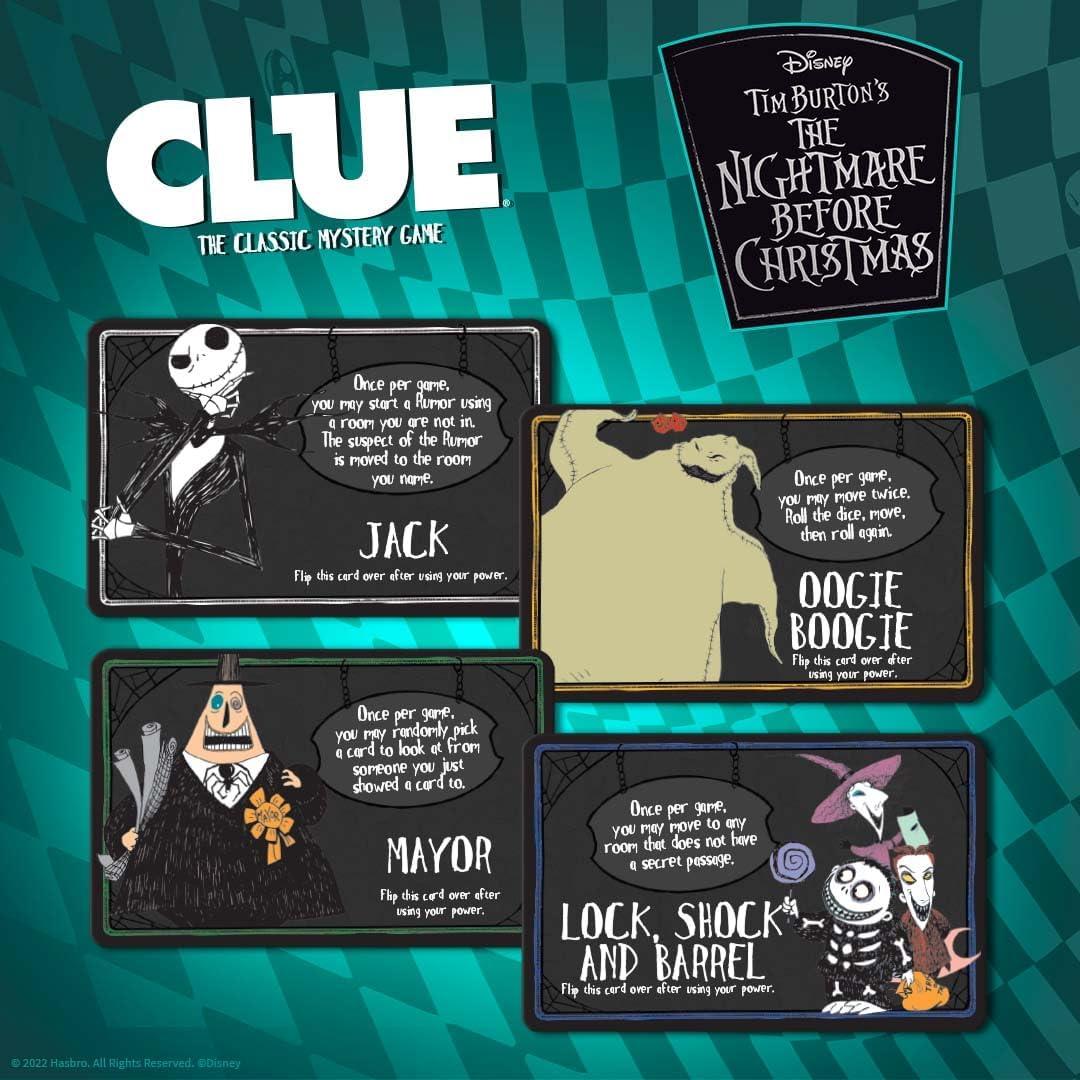 imageCLUE Disney The Nightmare Before Christmas Collectible Clue Game Based on Disney Classic Film OfficiallyLicensed Game with Familiar Locations and Iconic Characters