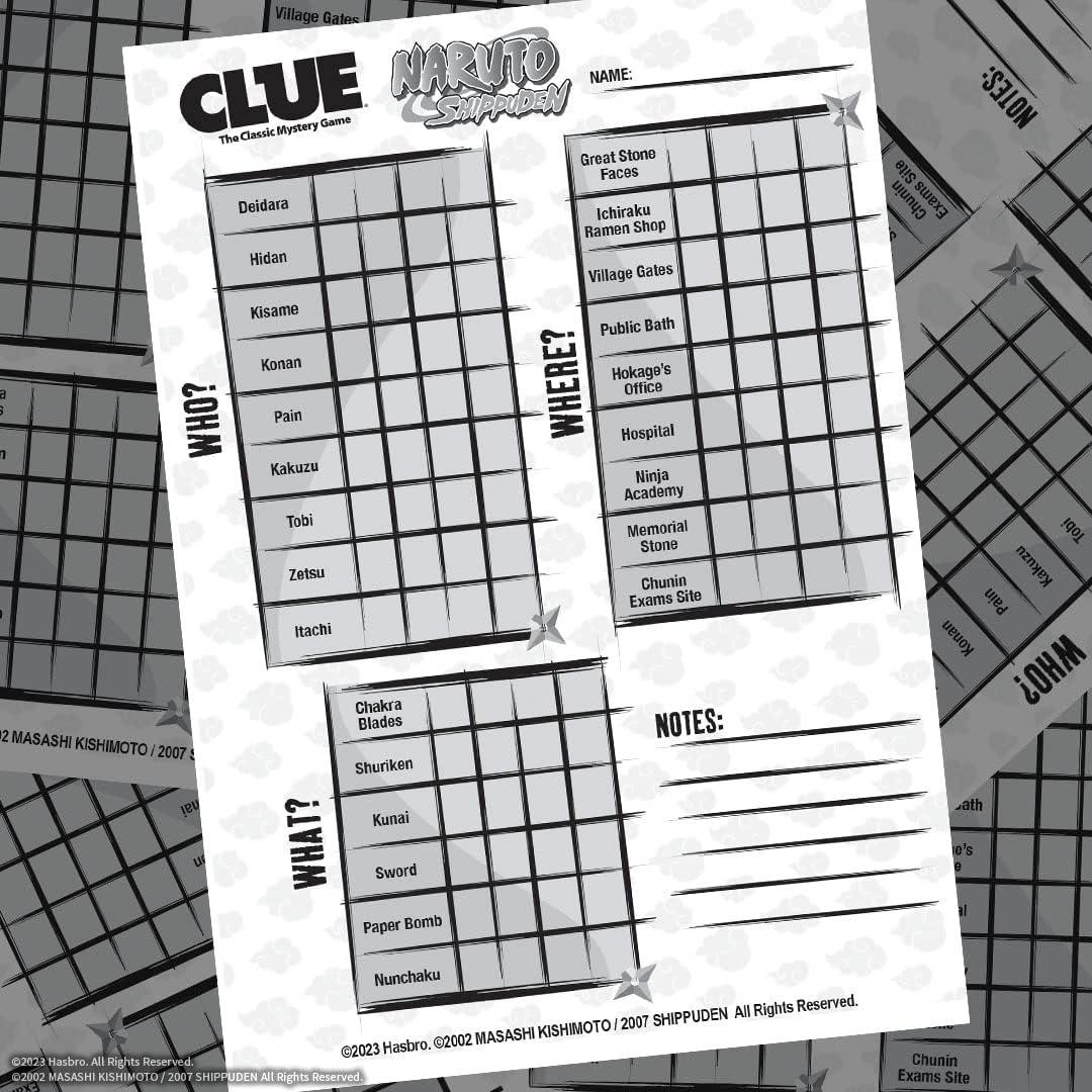 imageCLUE Naruto Solve The Mystery in This Collectible Clue Game Featuring Characters ampamp Locations from The Anime TV Show Naruto OfficiallyLicensed Naruto TV Show Game ampamp Merchandise