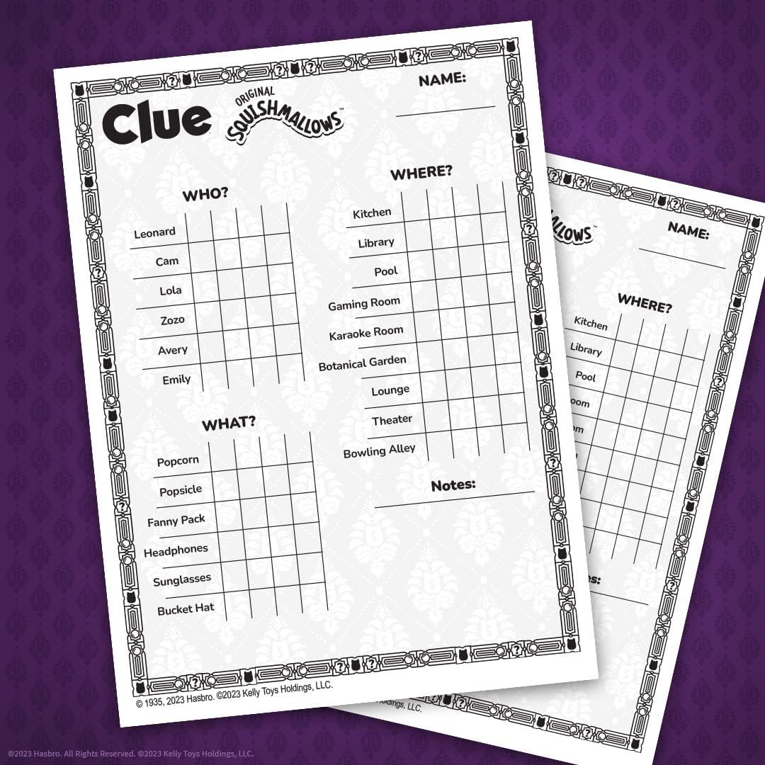 imageCLUE Squishmallows Board Game Official Squishmallows Merchandise Collectible Clue Game Featuring Cam Emily Leonard Lola and More