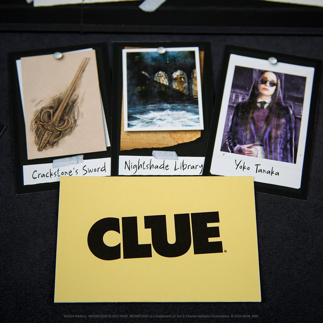 imageCLUE Wednesday Classic Board Game Inspired by The Netflix Original Series Solve The Mystery at Nevermore Academy with Friends and Family Officially Licensed Merchandise 26 Players Ages 8