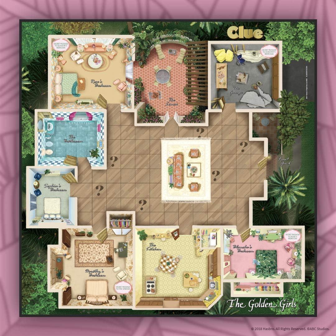 imageClue The Golden Girls Board Game Golden Girls TV Show Themed Game Solve The Mystery of Who Ate The Lastpiece of Cheesecake Officially Licensed Golden Girls Merchandise Themed Clue Mystery Game