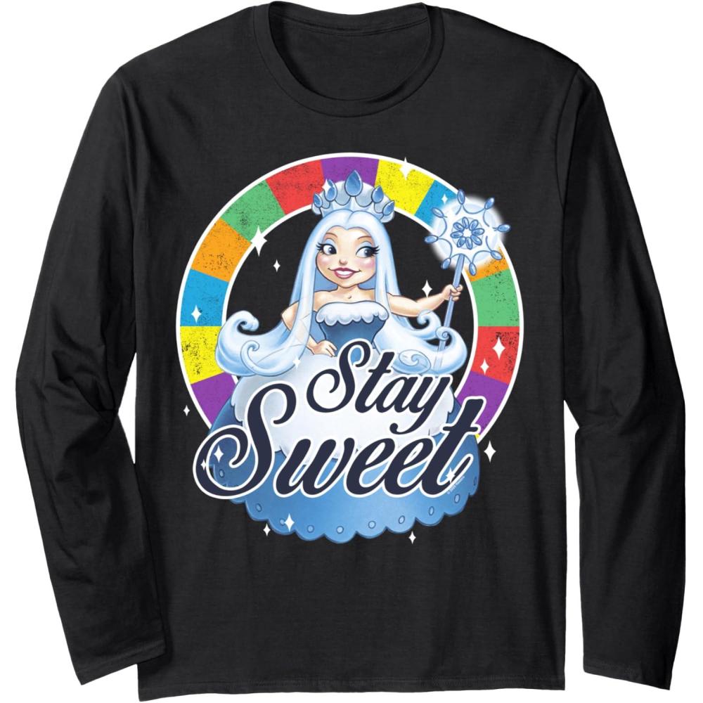 imageCandy Land Stay Sweet Princess Frostine Game Wheel Logo Long Sleeve TShirtBlack