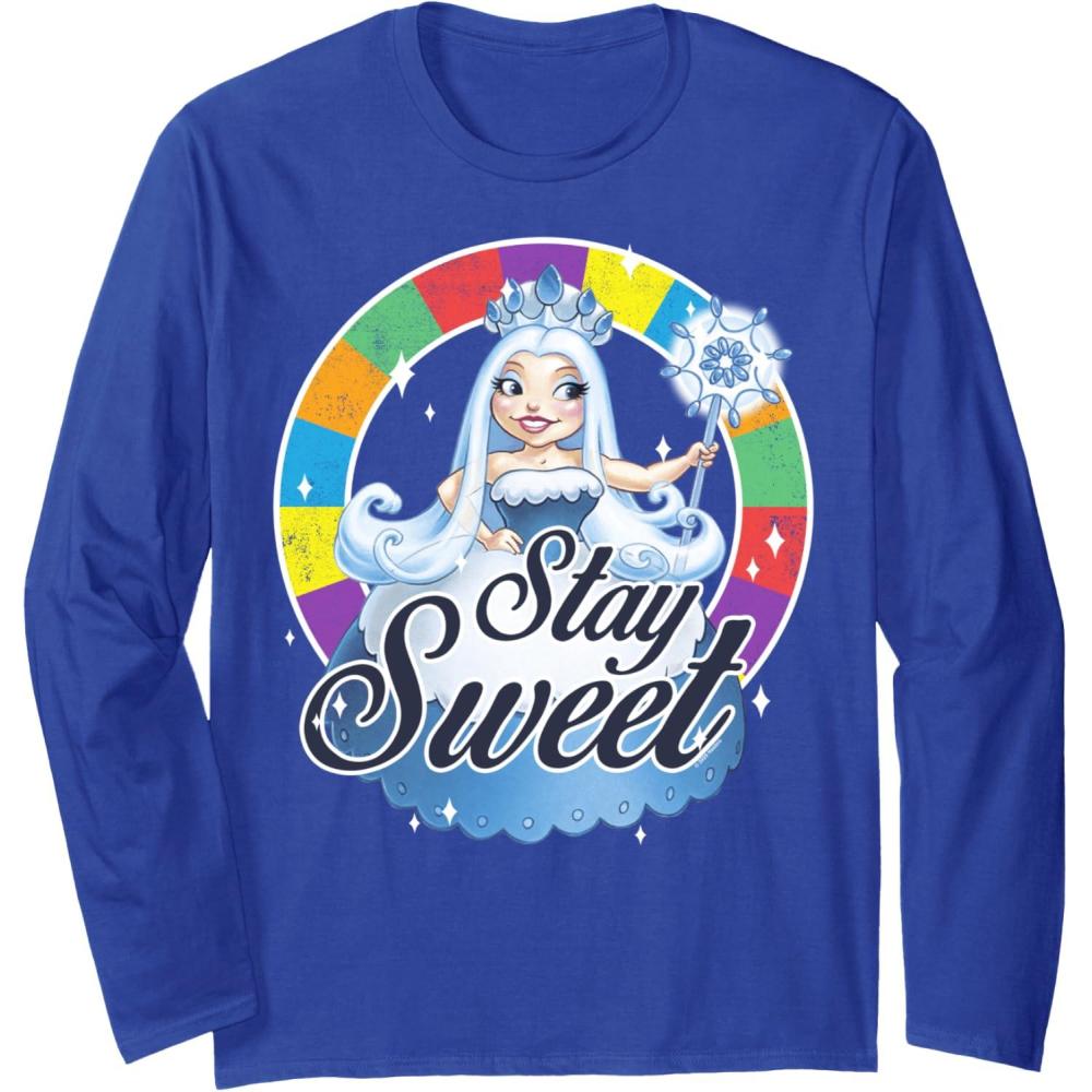 imageCandy Land Stay Sweet Princess Frostine Game Wheel Logo Long Sleeve TShirtRoyal Blue