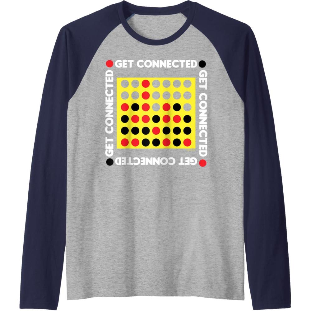 imageConnect Four Game Box Up Raglan Baseball TeeNavy BlueAthletic Heather
