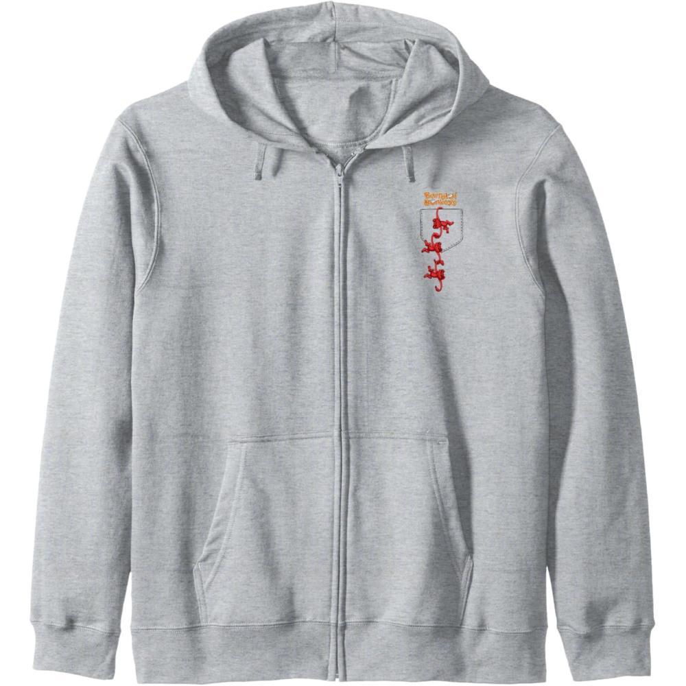 imageFaux Pocket Zip HoodieHeather Grey