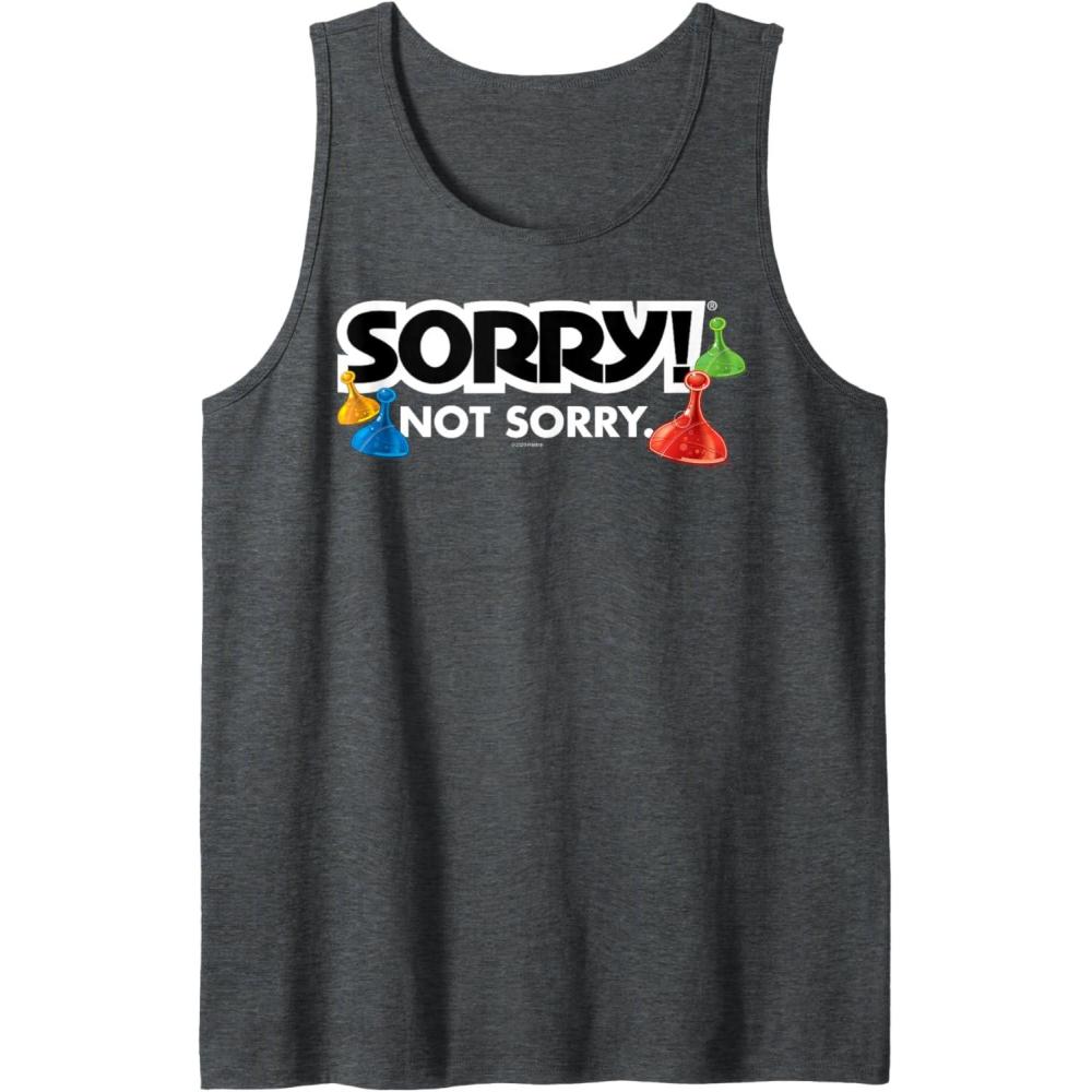 imageNot Sorry Logo Tank TopDark Heather Grey
