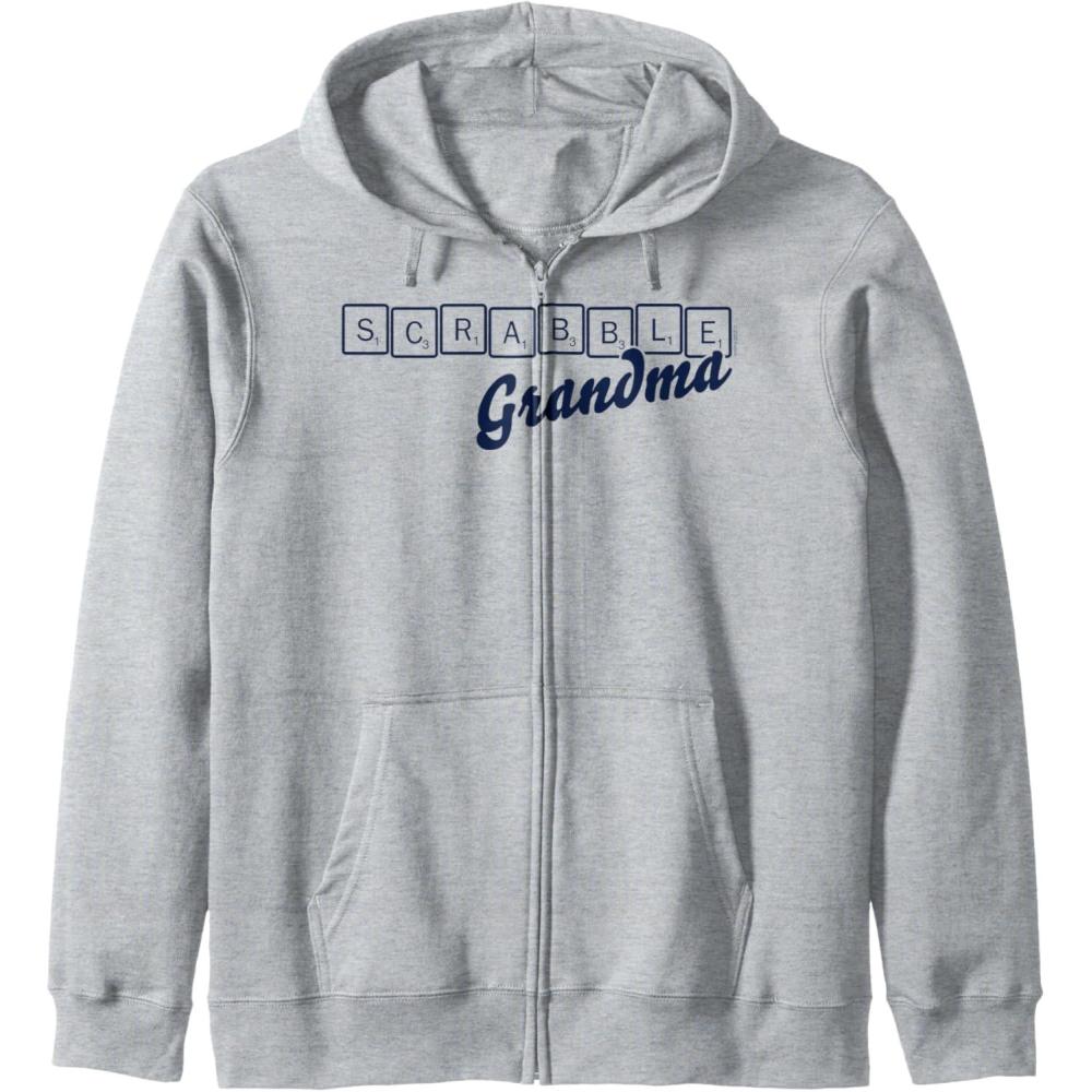 imageScrabble Grandma Tiles Zip HoodieHeather Grey