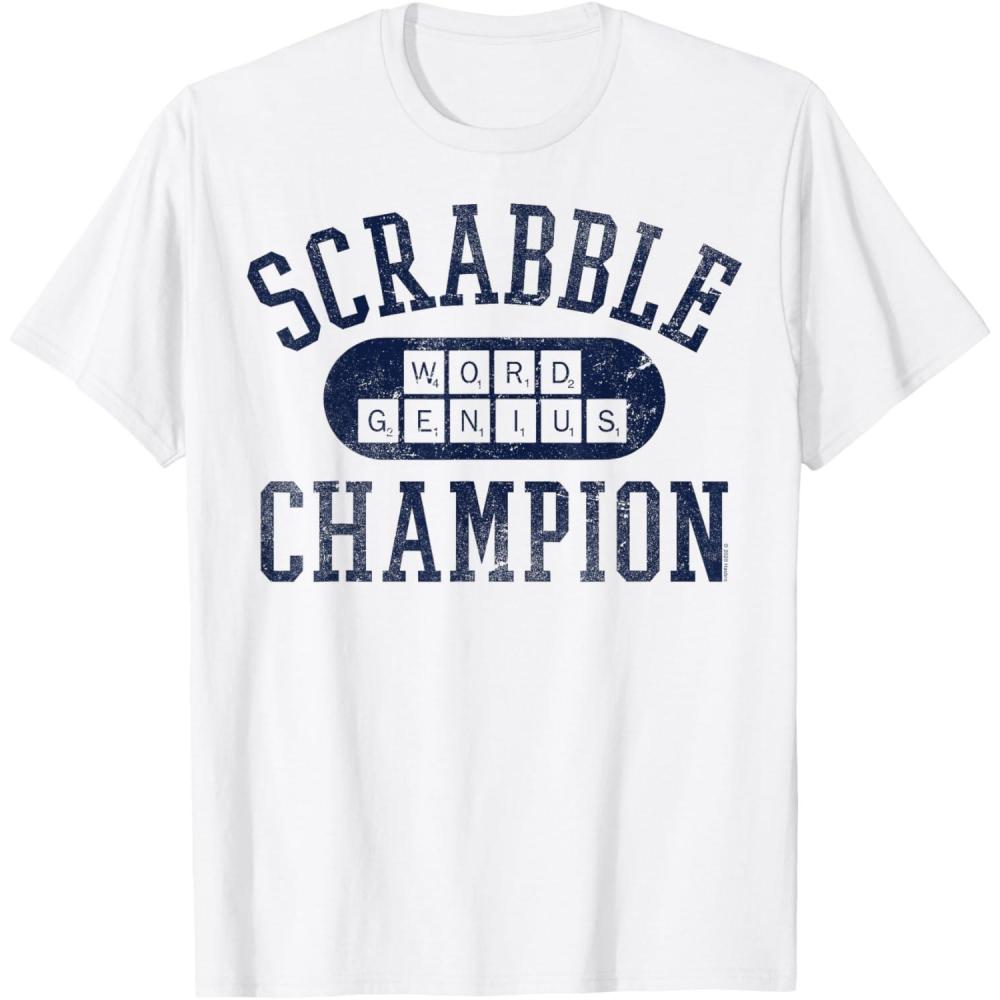 imageScrabble Word Genius Scrabble Champion TShirtWhite