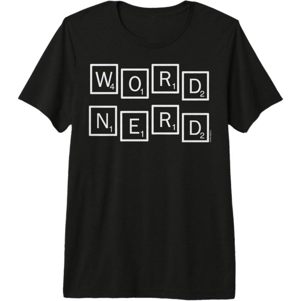 imageScrabble Word Nerd Tiles Premium Triblend TShirtBlack