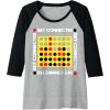 Connect Four Game Box Up Raglan Baseball Tee(Black/Athletic Heather)
