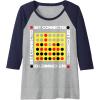 Connect Four Game Box Up Raglan Baseball Tee(Navy Blue/Athletic Heather)