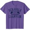 Scrabble Word Genius Scrabble Champion T-Shirt(Purple Heather)