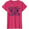 Scrabble Word Genius Scrabble Champion T-Shirt(Red Heather)