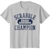 Scrabble Word Genius Scrabble Champion T-Shirt(Silver Grey)