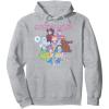Candy Land Retro Game Characters Group Shot Logo Pullover Hoodie(Heather Grey)
