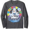 Candy Land Stay Sweet Princess Frostine Game Wheel Logo Long Sleeve T-Shirt(Dark Heather Grey)