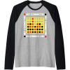 Connect Four Game Box Up Raglan Baseball Tee(Black/Athletic Heather)