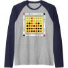 Connect Four Game Box Up Raglan Baseball Tee(Navy Blue/Athletic Heather)