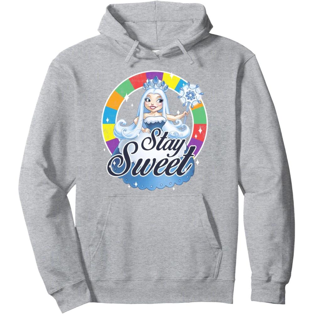 imageCandy Land Stay Sweet Princess Frostine Game Wheel Logo Pullover HoodieHeather Grey