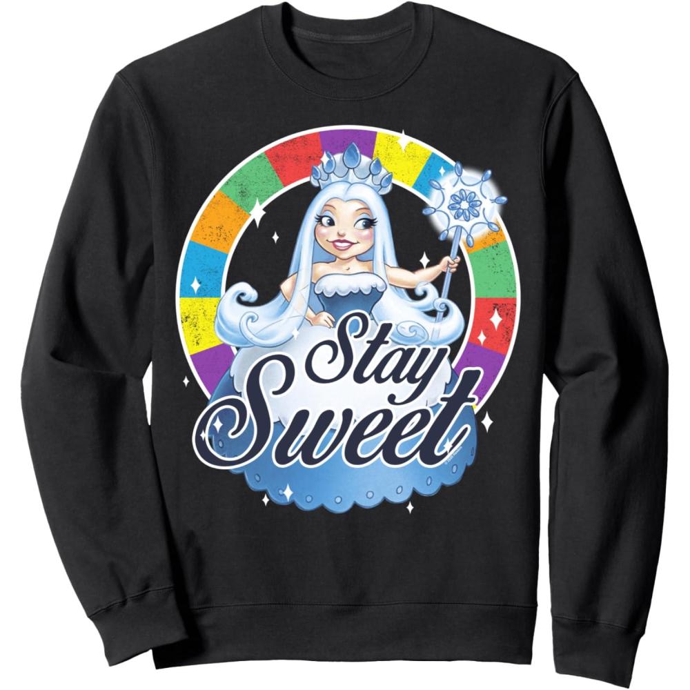 imageCandy Land Stay Sweet Princess Frostine Game Wheel Logo SweatshirtBlack