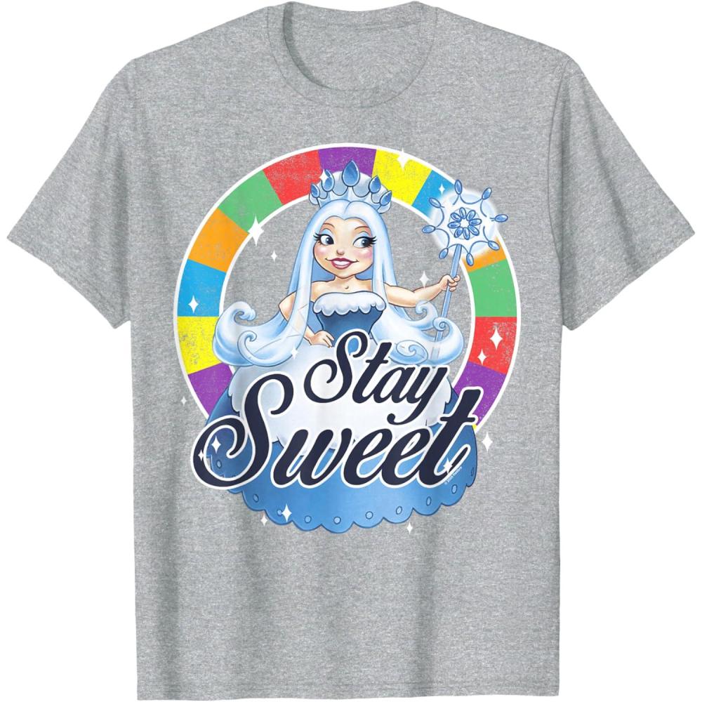imageCandy Land Stay Sweet Princess Frostine Game Wheel Logo TShirtHeather Grey