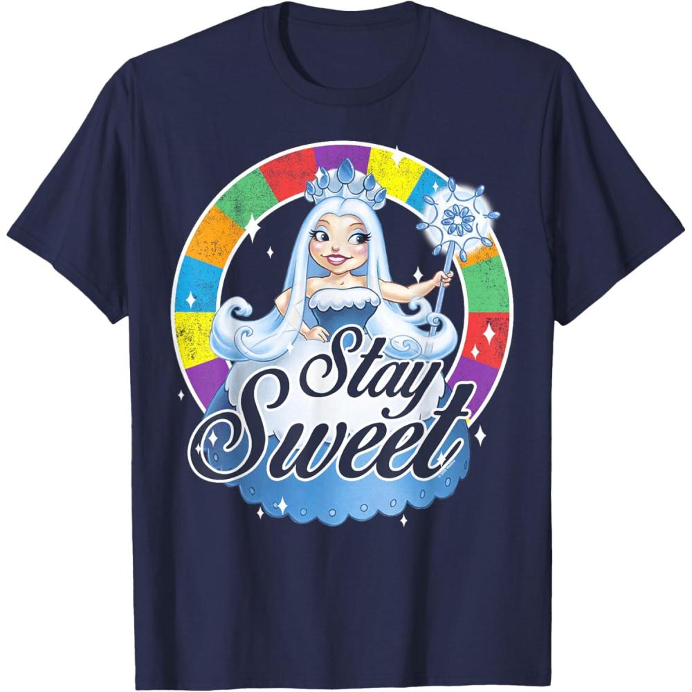 imageCandy Land Stay Sweet Princess Frostine Game Wheel Logo TShirtNavy Blue