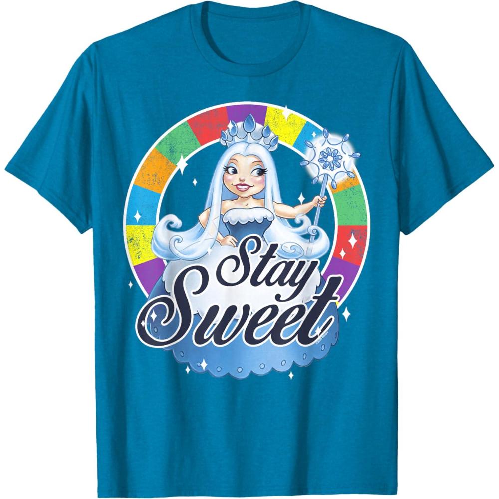 imageCandy Land Stay Sweet Princess Frostine Game Wheel Logo TShirtSapphire Blue