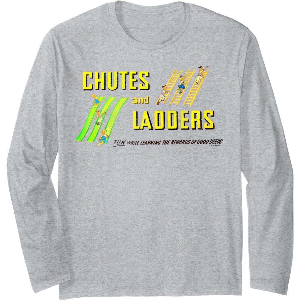 imageChutes And Ladders Classic Logo Long Sleeve TShirtHeather Grey