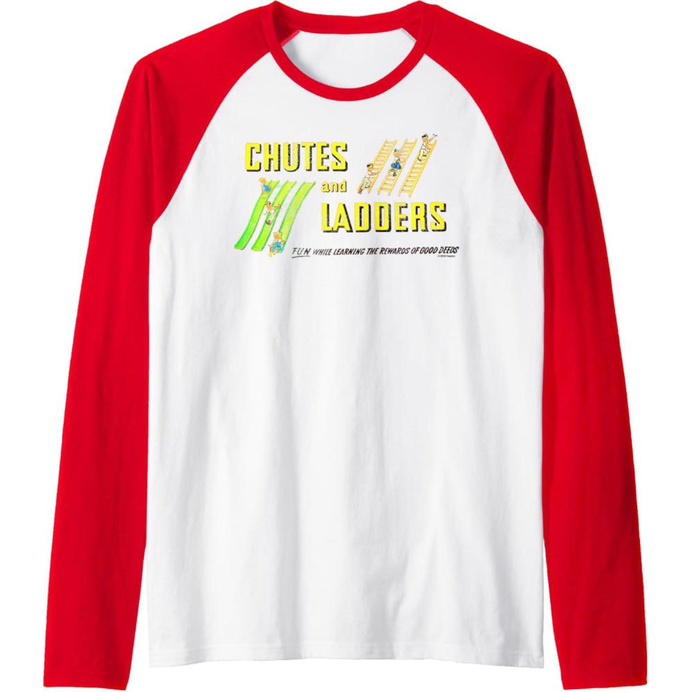 imageChutes And Ladders Classic Logo Raglan Baseball TeeRedWhite