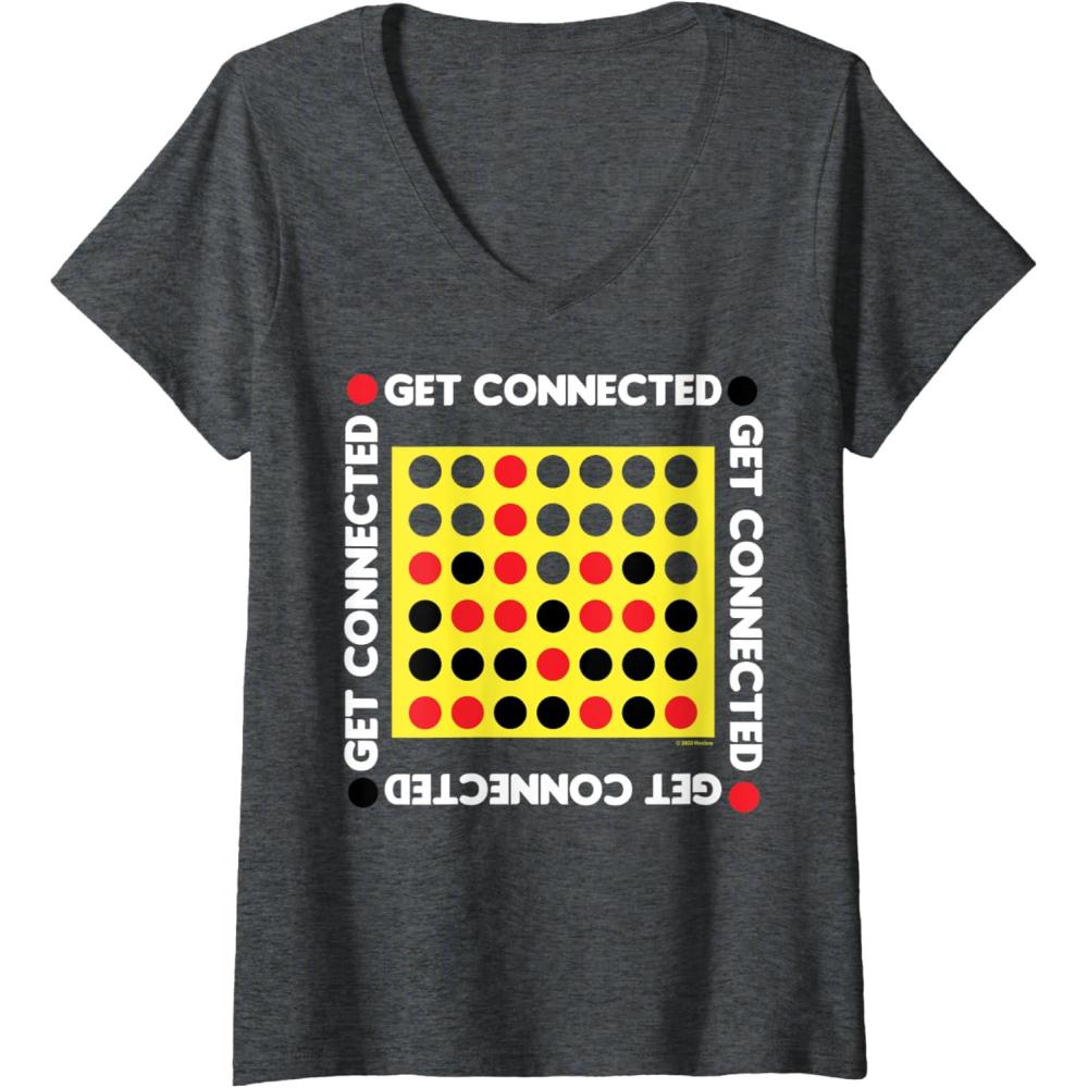 imageConnect Four Game Box Up VNeck TShirtDark Heather Grey