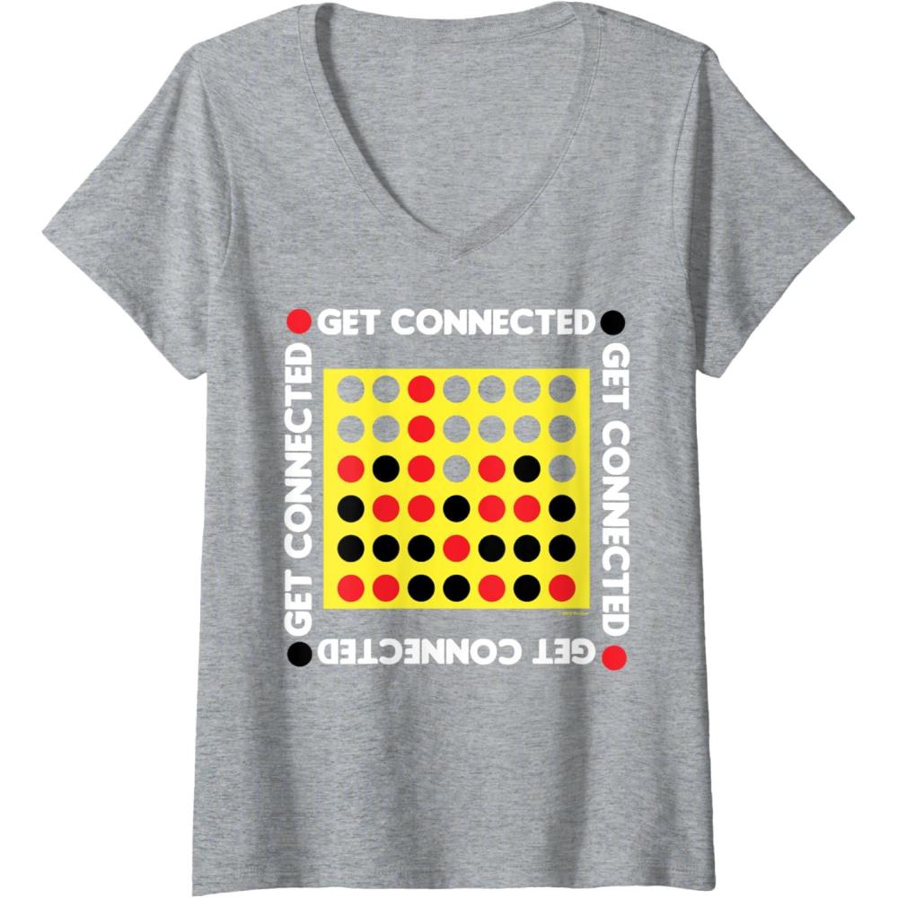 imageConnect Four Game Box Up VNeck TShirtHeather Grey